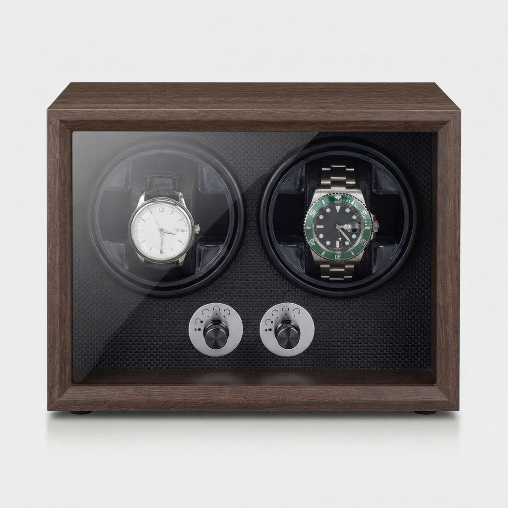 Deux berceaux vus de face, montres installées.